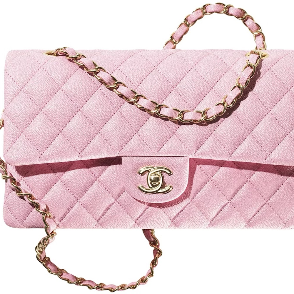 Chanel Classic Flap Handbag Medium 22S Calfskin Pink